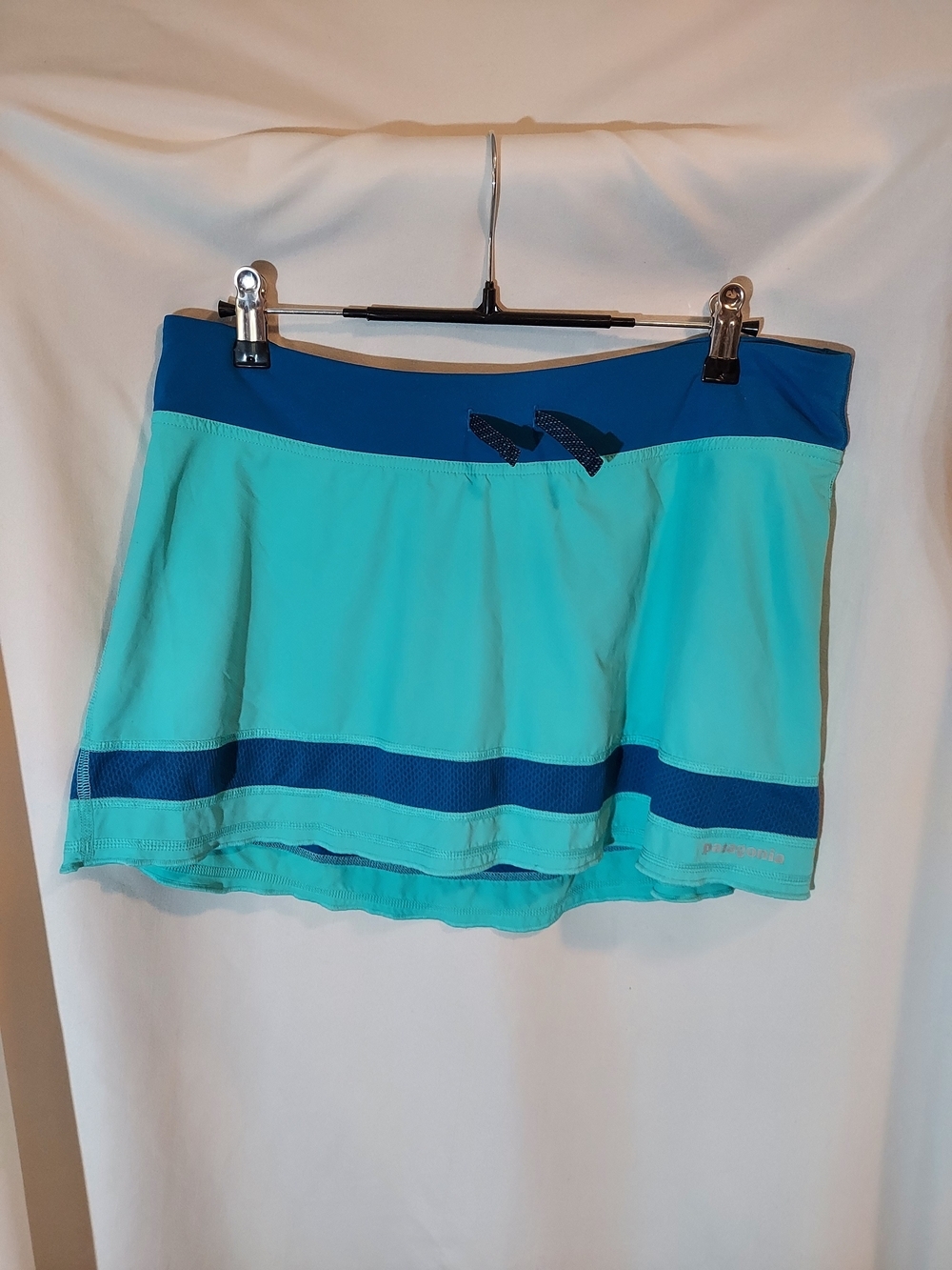 Patagonia Strider Running Skort Skirt Turquoise Blue Activewear Women's Size M